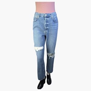 Citizens Of Humanity Sabine High Rise Distressed Straight Leg Jeans | 34" Waist